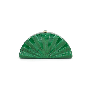 Rectangle Acrylic Clutch in Green