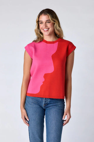 Leo Sweater, Reflection Color block