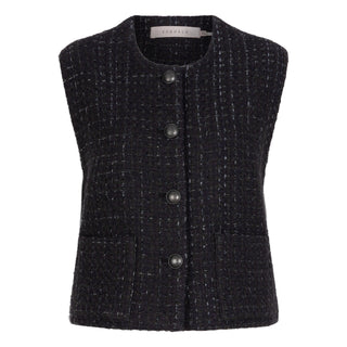Gilet Tweed Vest, Black
