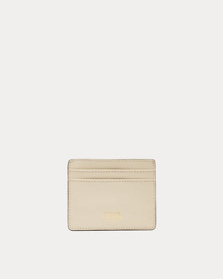 Card Case Crinkled Leather  - Oyster