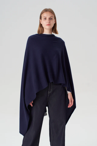 Cashmere Travel Wrap - Navy