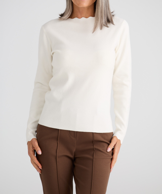 Jaden Knit Top, Cream