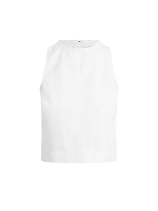The Denim Shell Top, White