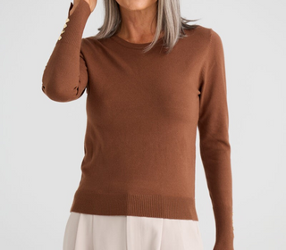 St James Knit Top, Chocolate