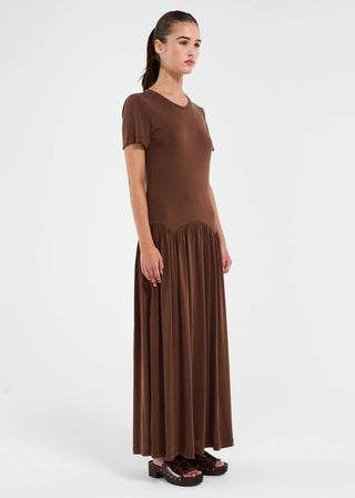 Arden Knit Dress in Brown