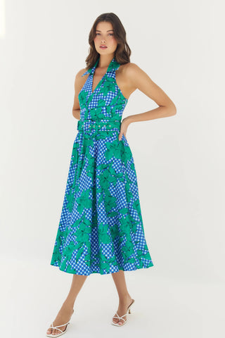 Rye Skirt, Multi Gingham Backed Floral