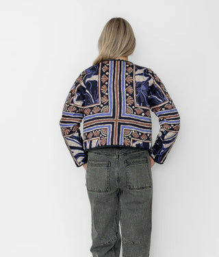 Colette Reversible Quilted Jacket, Fleur Scarf Print