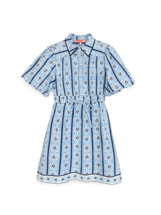Banyan Mini Dress, Cabana Stripe Blue