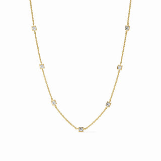 Jolie Delicate Station Necklace - Cubic Zirconia
