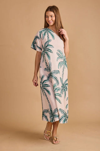 Janey Dress, Coconut Palm