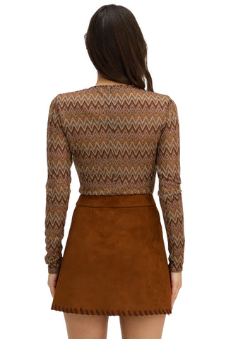 Noelle Top, Chestnut Multi