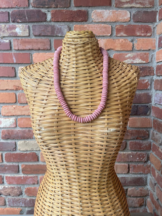 Mid Length Blush Trade Beads