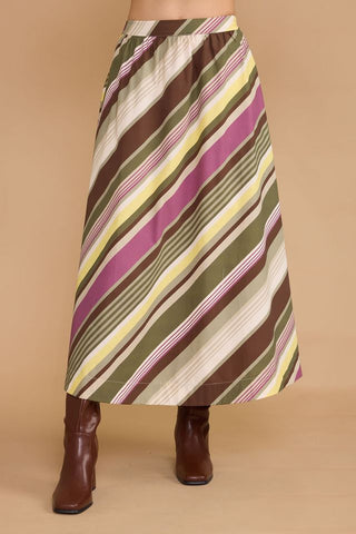 Sasha Skirt, Vineyard Stripe