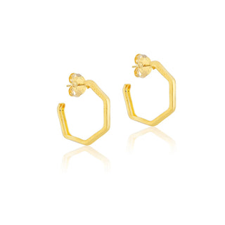 Lure Hoops- Brushed 18K Gold Plated