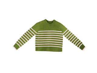 Moss and Petal Stripe Sweater