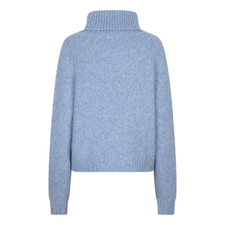 Open Sweater with Big Collar, Sky Blue