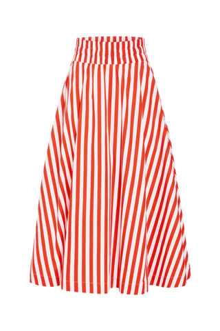 Pavilion Skirt, Red Stripes