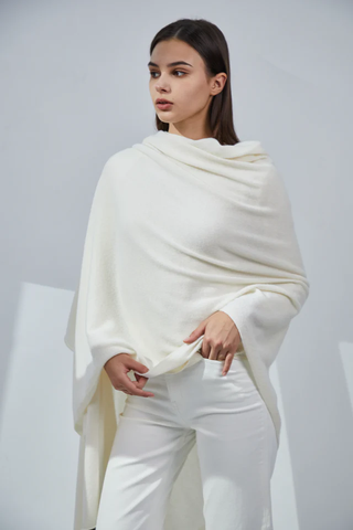 Cashmere Travel Wrap - Ivory