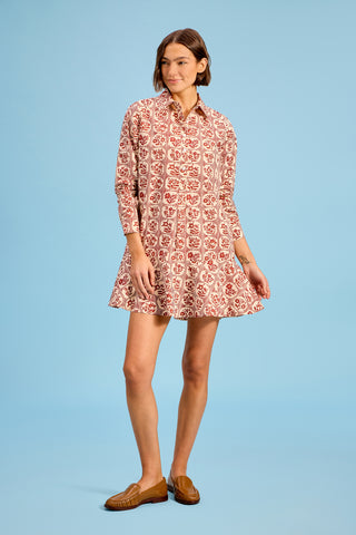 Polly Dress, Brick Bloom, Brick Bloom