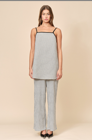 Anya Pants , Black White Grid