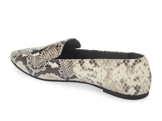 Ace Point Toe Flat in Embossed Snake