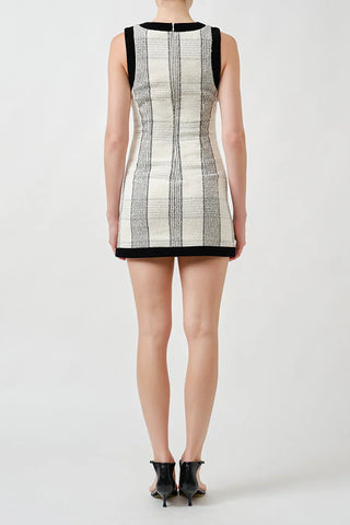 Elisa Dress, Black/White