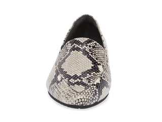 Ace Point Toe Flat in Embossed Snake