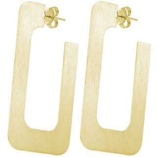Small Vada Hoops- Brushed 18K Gold Plated