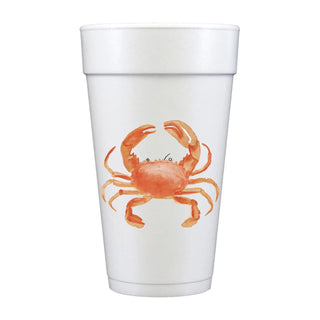 Stone Crab Full Color Foam Cups, Orange