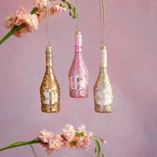 Glitterville Champagne Bottle Ornament