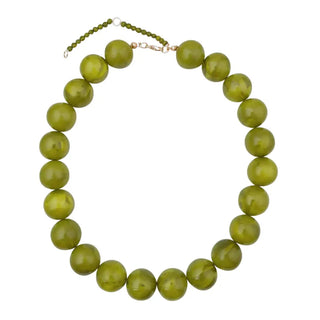 Kameron Chunky Beaded Necklace  - Chartruese