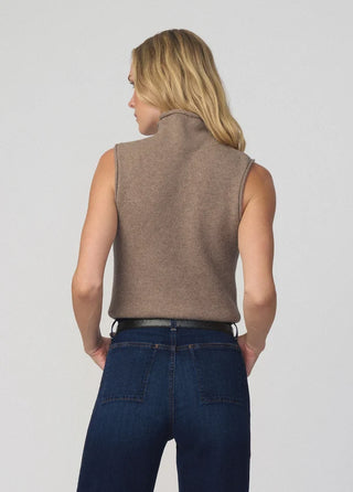 The Stevie Sleeveless Roll Neck Sweater, Mink