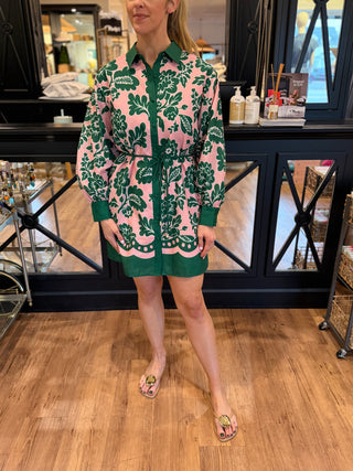 Shirtdress, Jade Petals