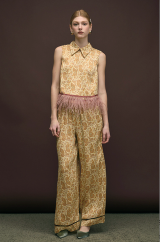 Emery Top, marigold paisley print