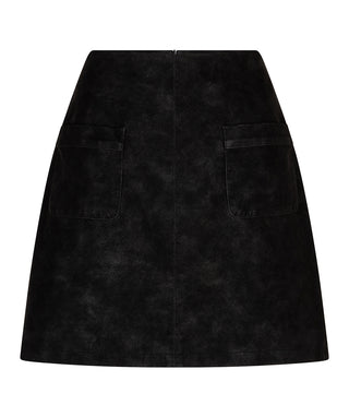 Pockets Structured Skirt , Black