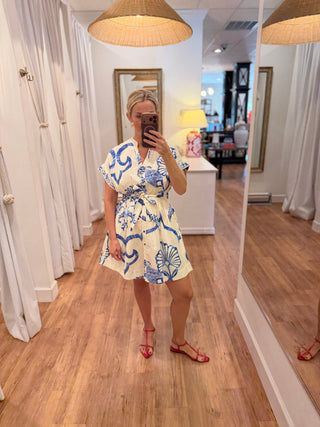 Yana Dress, Blue Fresco