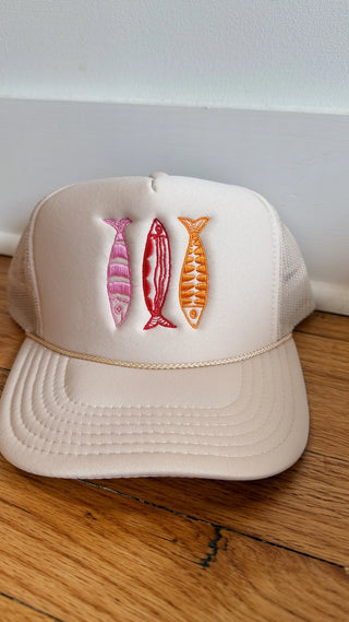 Warm Color Sardine Trucker Hat - Khaki