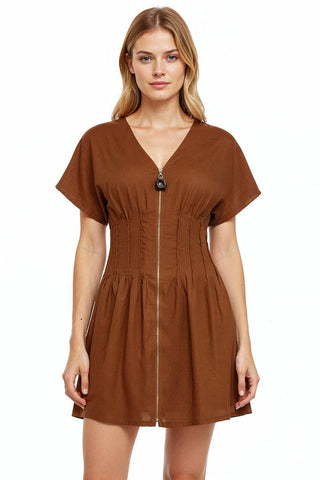 Chanelle Dress, Brown