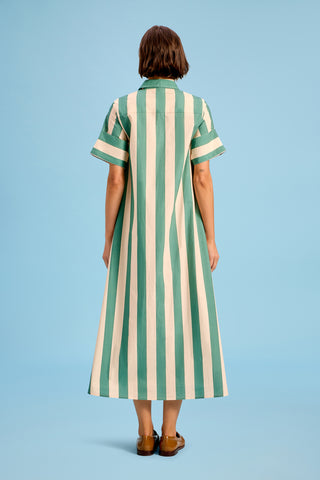 Gibbons Dress, Stone Stripe