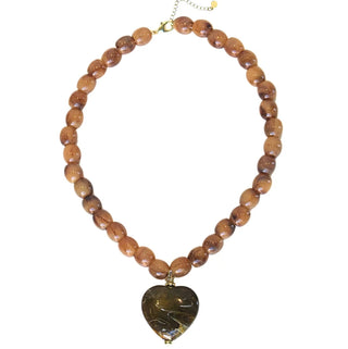 Amour Necklace, Brown