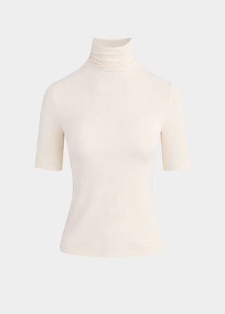 The Tony Half Sleeve Top, Milk
