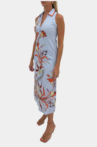 Jill Midi Dress, Seascape