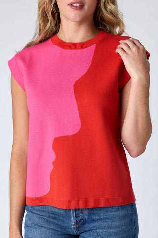 Leo Sweater, Reflection Color block
