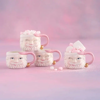 Glitterville Papa Noel Pink Mug
