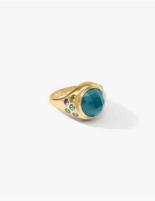 Rainbow Statement Ring-Iridescent Montana Blue-7