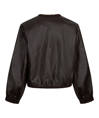 PU Crinkle Jacket , Cacao