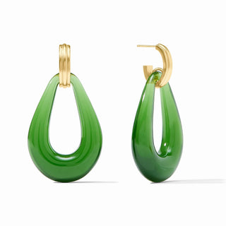 Carnaby Doorknocker Earring-Palmetto Green-OS