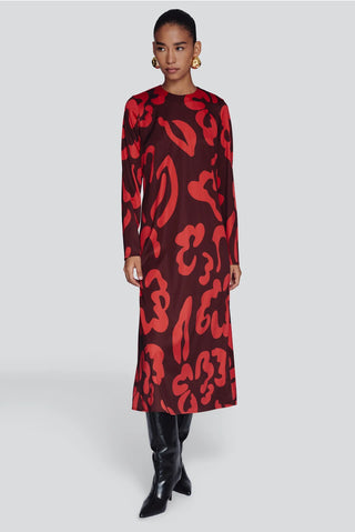Delicia Dress, Nory Burgundy