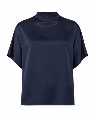 Butter Satin Batwing, Navy
