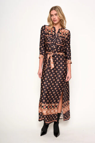 Cassie Dress, Charcoal Frost
